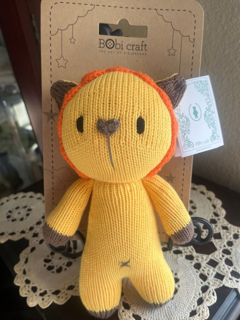 NEW Bobi Craft Organic Crocheted Lion Lovey